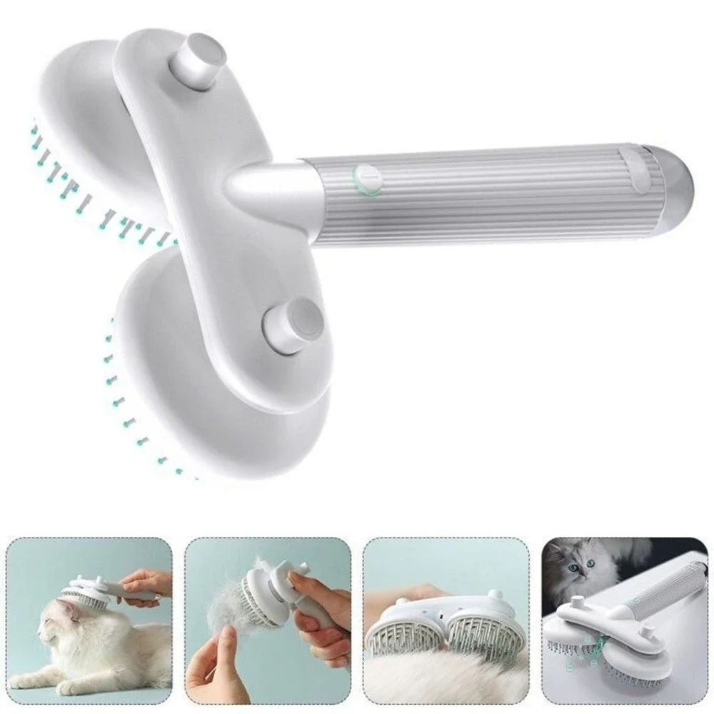 Pet Deshedding Brush Self Cleaning‎ Slicker Comb for Cats & Dogs Grooming Tool